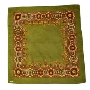Kreier Wool‎ Scarf Green/Gold Medallion
